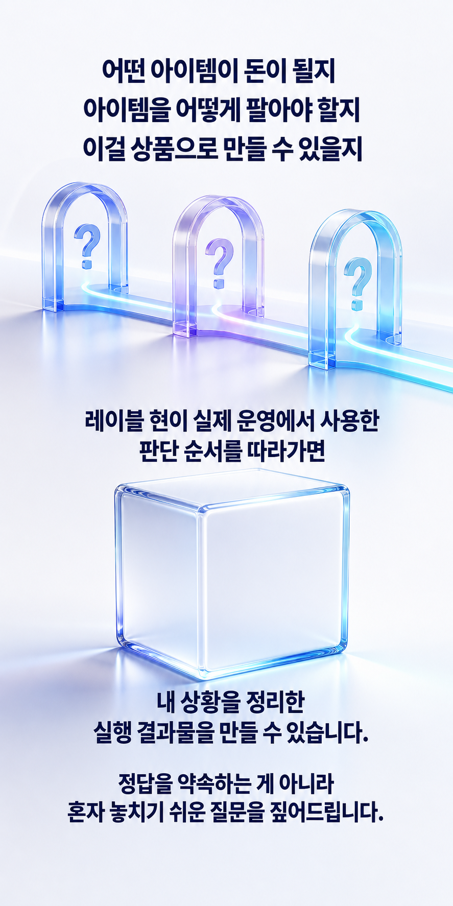 레이블 현의 사업 판단 순서